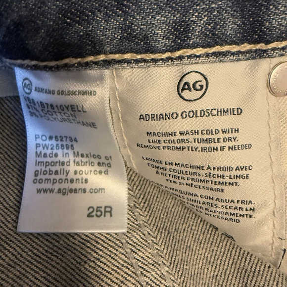 AG Jeans Women's Alexxis Slim High Rise Vintage Fit Button Fly Blue Size 25 NWT - Picture 8 of 9